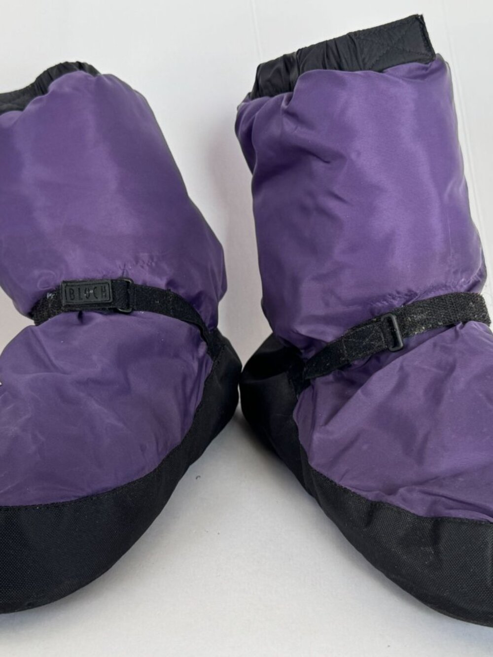 Bloch Warm Up Dance Booties Large Purple Black Boots Large 8 10 Ballet Dancing - Picture 3 of 13